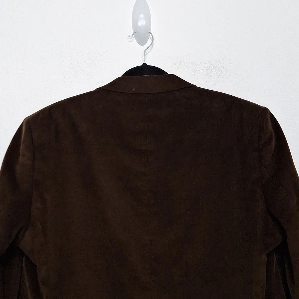 Stafford Men’s Tailored Timeless Brown Corduroy Classic Fit Fall Blazer Size 44R